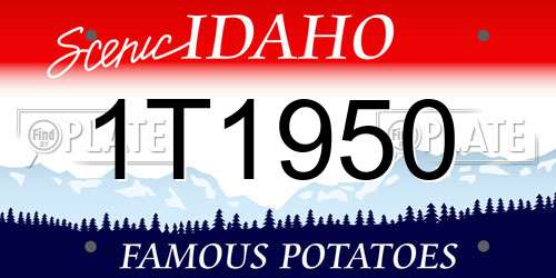 1T1950 Idaho License Plate