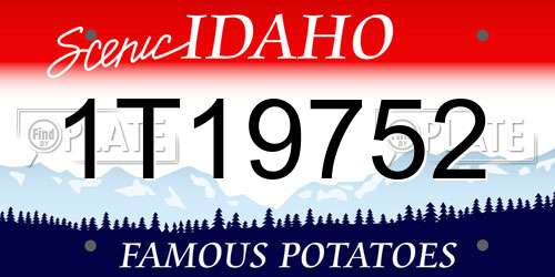 1T19752 Idaho License Plate