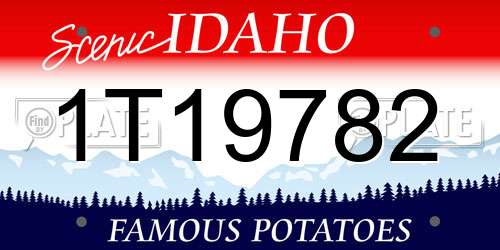 1T19782 Idaho License Plate