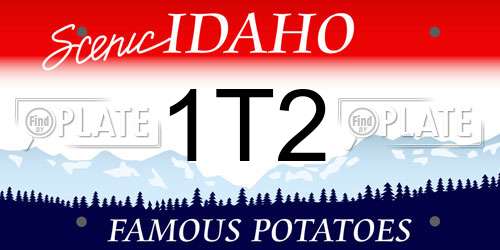 1T2 Idaho License Plate