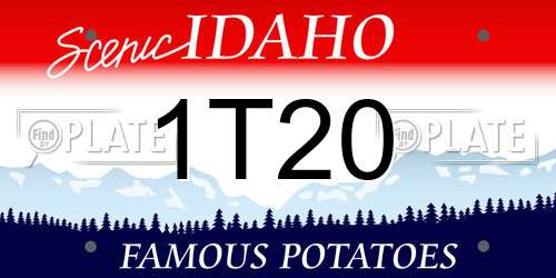 1T20 Idaho License Plate