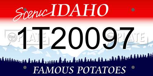1T20097 Idaho License Plate