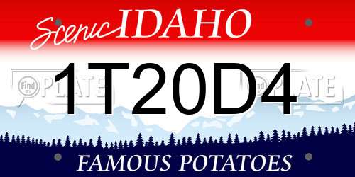 1T20D4 Idaho License Plate