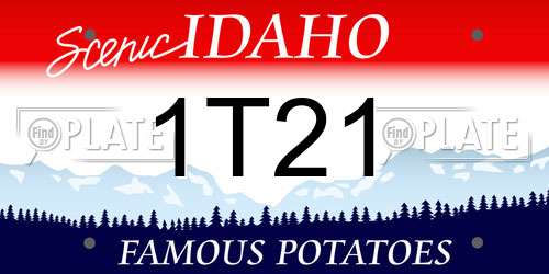1T21 Idaho License Plate