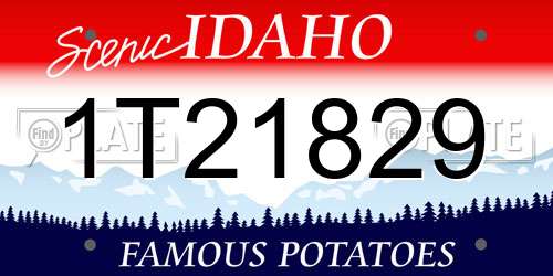 1T21829 Idaho License Plate