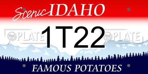 1T22 Idaho License Plate