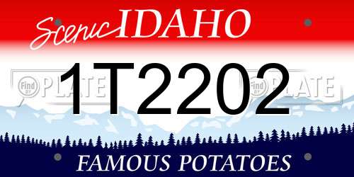 1T2202 Idaho License Plate