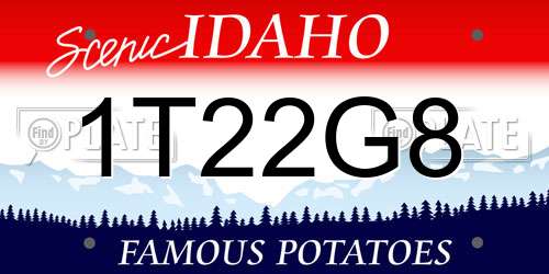 1T22G8 Idaho License Plate