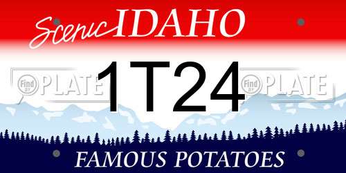 1T24 Idaho License Plate