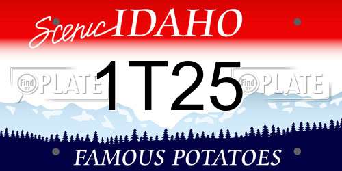 1T25 Idaho License Plate