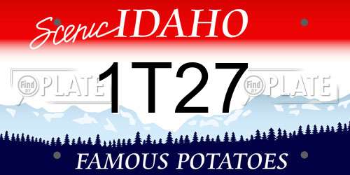 1T27 Idaho License Plate