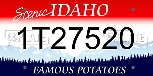 1T27520 Idaho License Plate
