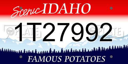 1T27992 Idaho License Plate