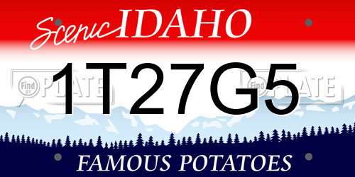 1T27G5 Idaho License Plate