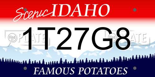 1T27G8 Idaho License Plate
