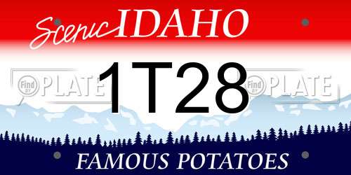 1T28 Idaho License Plate