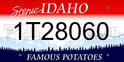 1T28060 Idaho License Plate