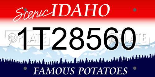 1T28560 Idaho License Plate
