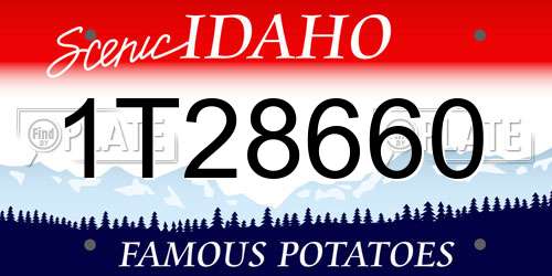 1T28660 Idaho License Plate