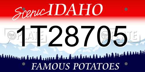 1T28705 Idaho License Plate