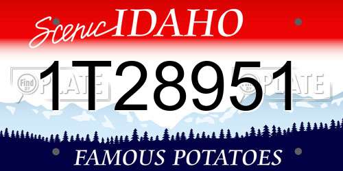 1T28951 Idaho License Plate