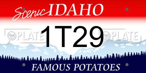 1T29 Idaho License Plate