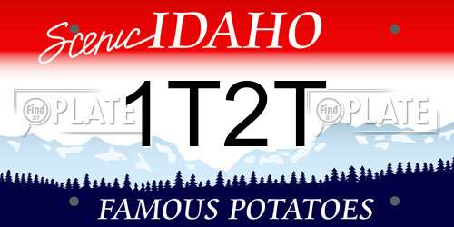 1T2T Idaho License Plate