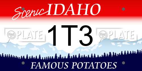 1T3 Idaho License Plate