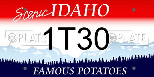 1T30 Idaho License Plate