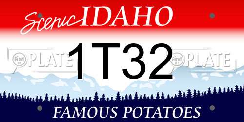 1T32 Idaho License Plate