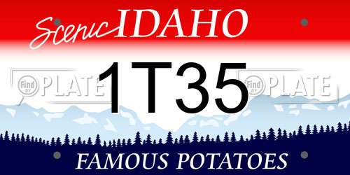 1T35 Idaho License Plate