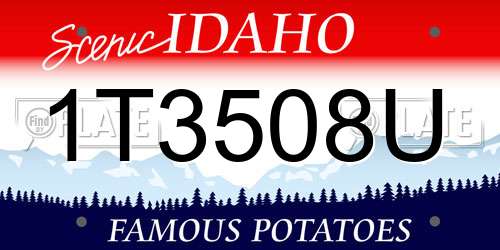 1T3508U Idaho License Plate