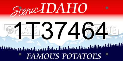 1T37464 Idaho License Plate
