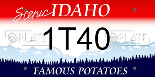 1T40 Idaho License Plate