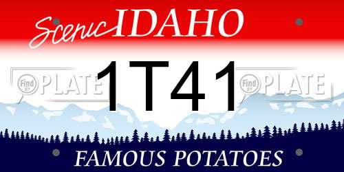 1T41 Idaho License Plate