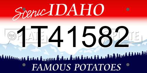 1T41582 Idaho License Plate