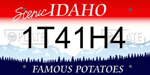 1T41H4 Idaho License Plate