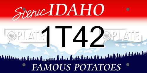 1T42 Idaho License Plate
