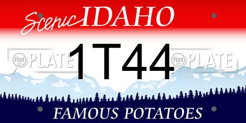 1T44 Idaho License Plate