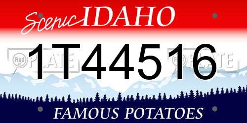 1T44516 Idaho License Plate