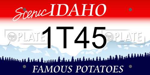1T45 Idaho License Plate