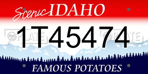 1T45474 Idaho License Plate