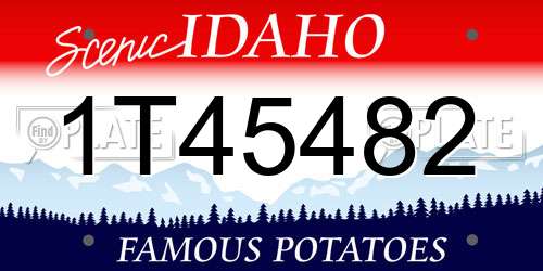 1T45482 Idaho License Plate