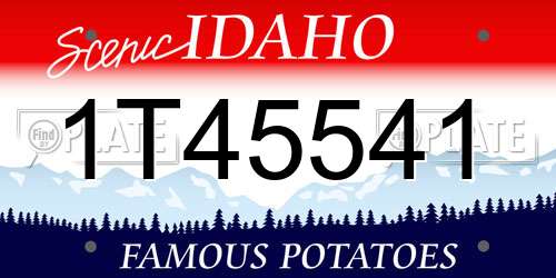 1T45541 Idaho License Plate
