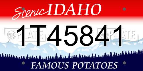 1T45841 Idaho License Plate