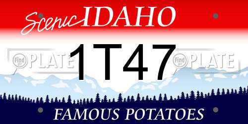 1T47 Idaho License Plate