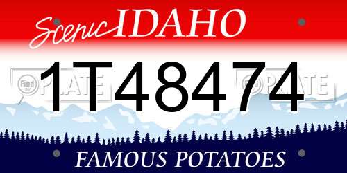 1T48474 Idaho License Plate