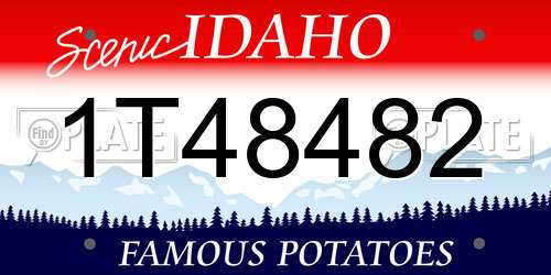 1T48482 Idaho License Plate