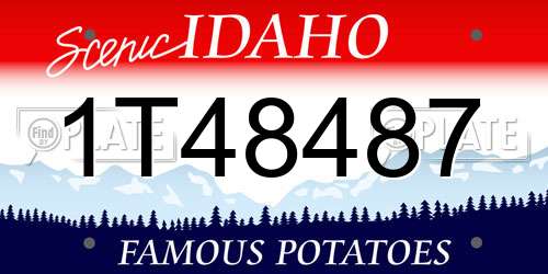 1T48487 Idaho License Plate