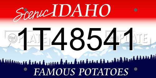 1T48541 Idaho License Plate